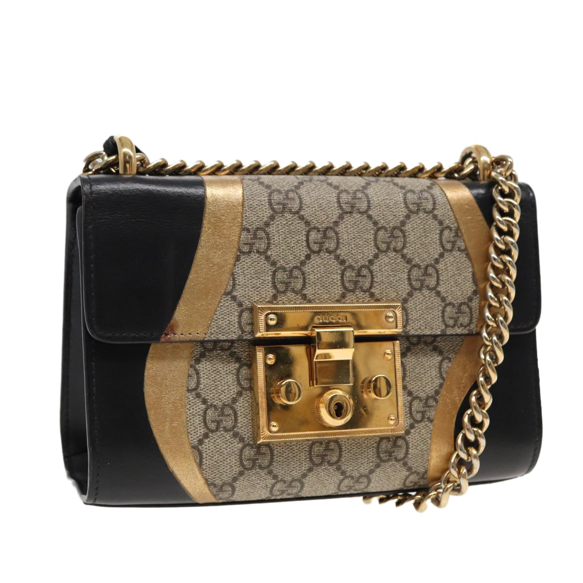 Luxury Gucci Trending 2025 Padlock  Leather Shoulder Bag ()