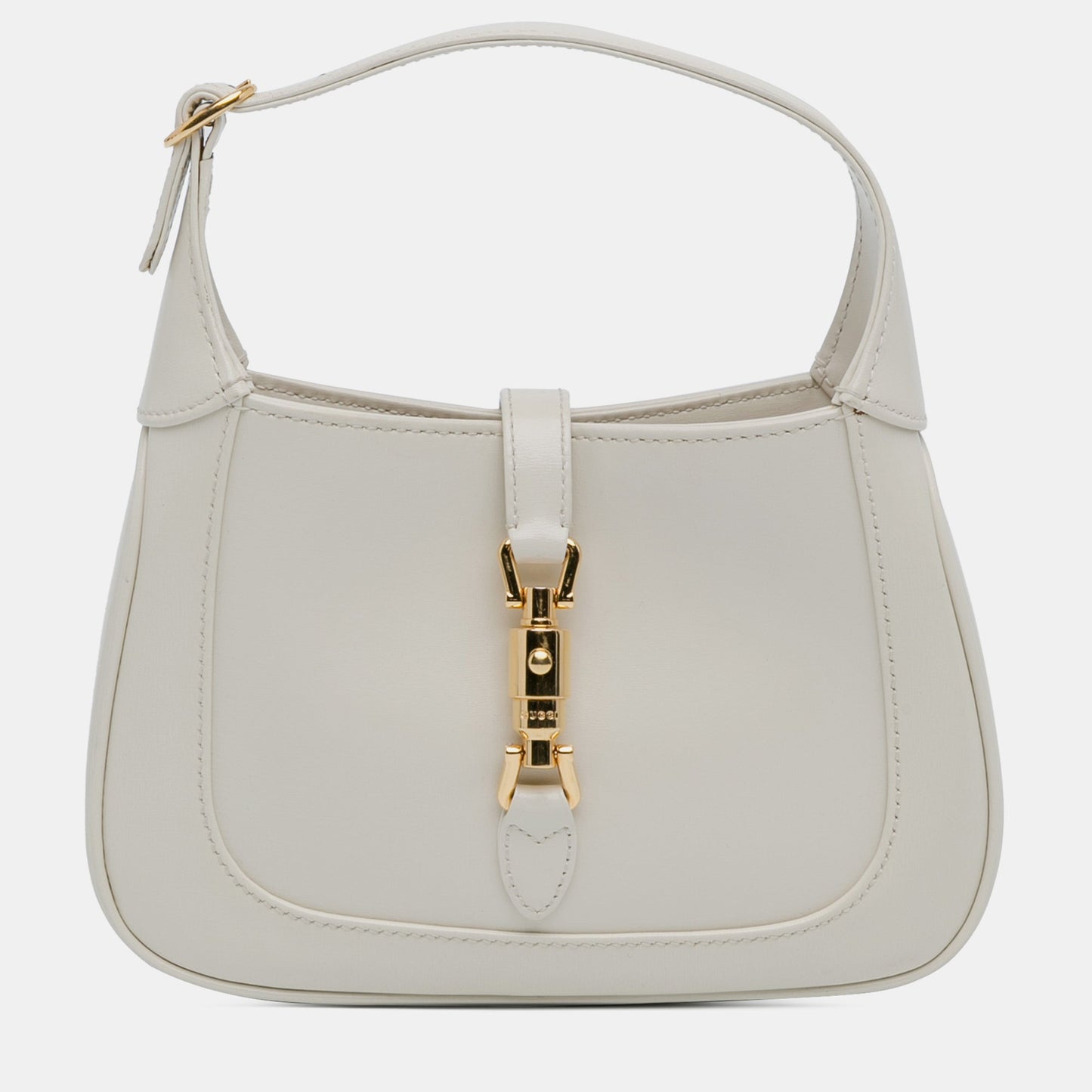 Luxury Gucci Trending 2025 White Leather Mini Jackie 1961 Shoulder Bag