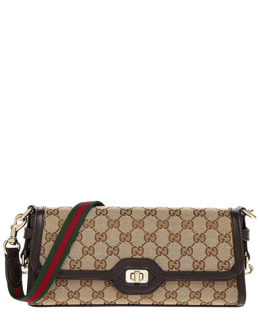 Luxury Gucci Trending 2025 Luce Small Canvas & Leather Shoulder Bag