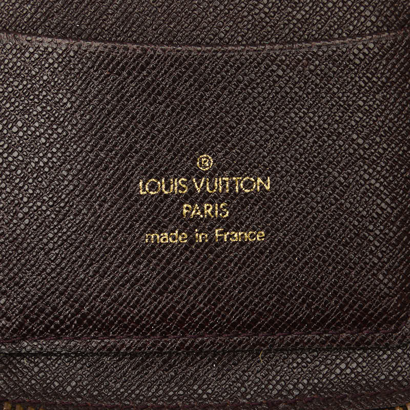 Louis Vuitton Tiger Agenda Geod Roundfassner Long Wallet M30616 Acai Berry Wine Red Leather  Louis Vuitton