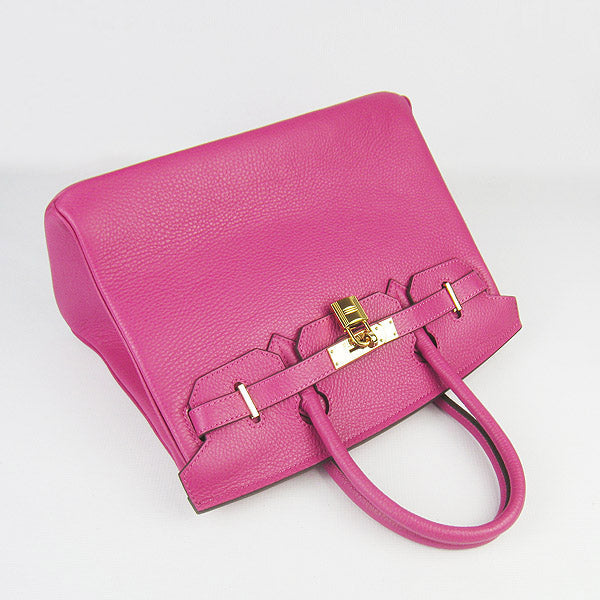 Luxury Hermes Birkin 30cm Togo Leather Handbags Peach Golden