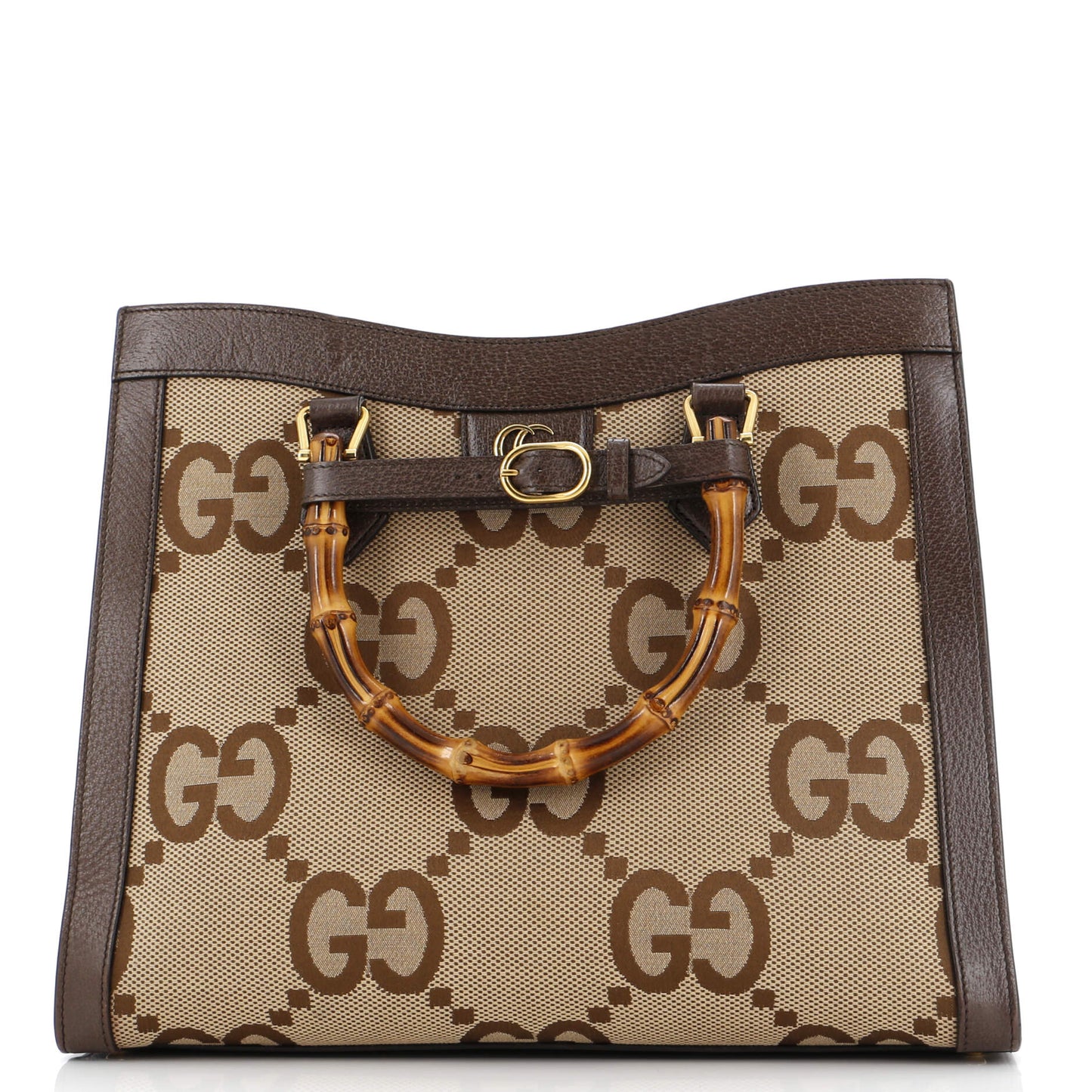 Luxury Gucci Trending 2025 Diana NM Bamboo Handle Tote Jumbo GG Canvas Medium