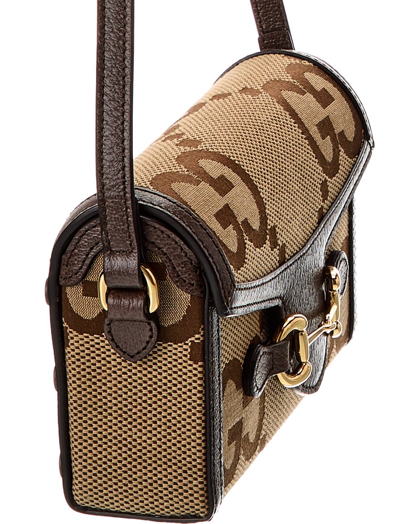 Gucci Mini Jumbo GG Canvas & Leather Crossbody