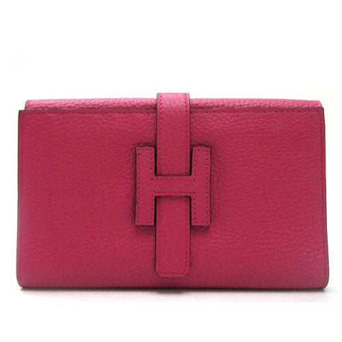 Luxury Hermes Wallet H1125 Wallet Cow Leather Pink