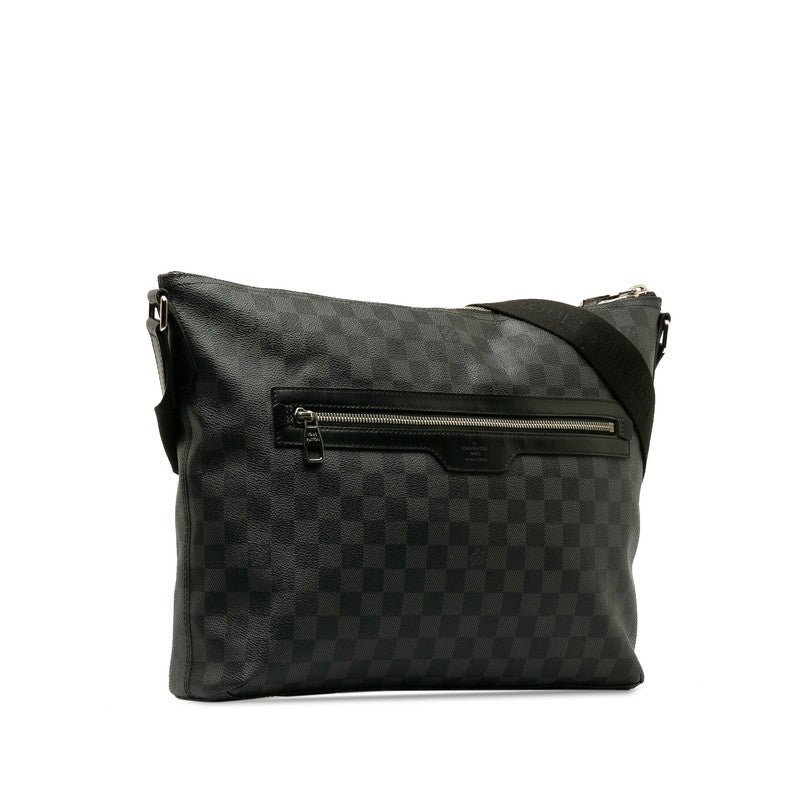 Louis Vuitton Damier Graphite Mick MM Sloping Shoulder Bag N41106 Black PVC Leather Men LOUIS VUITTON