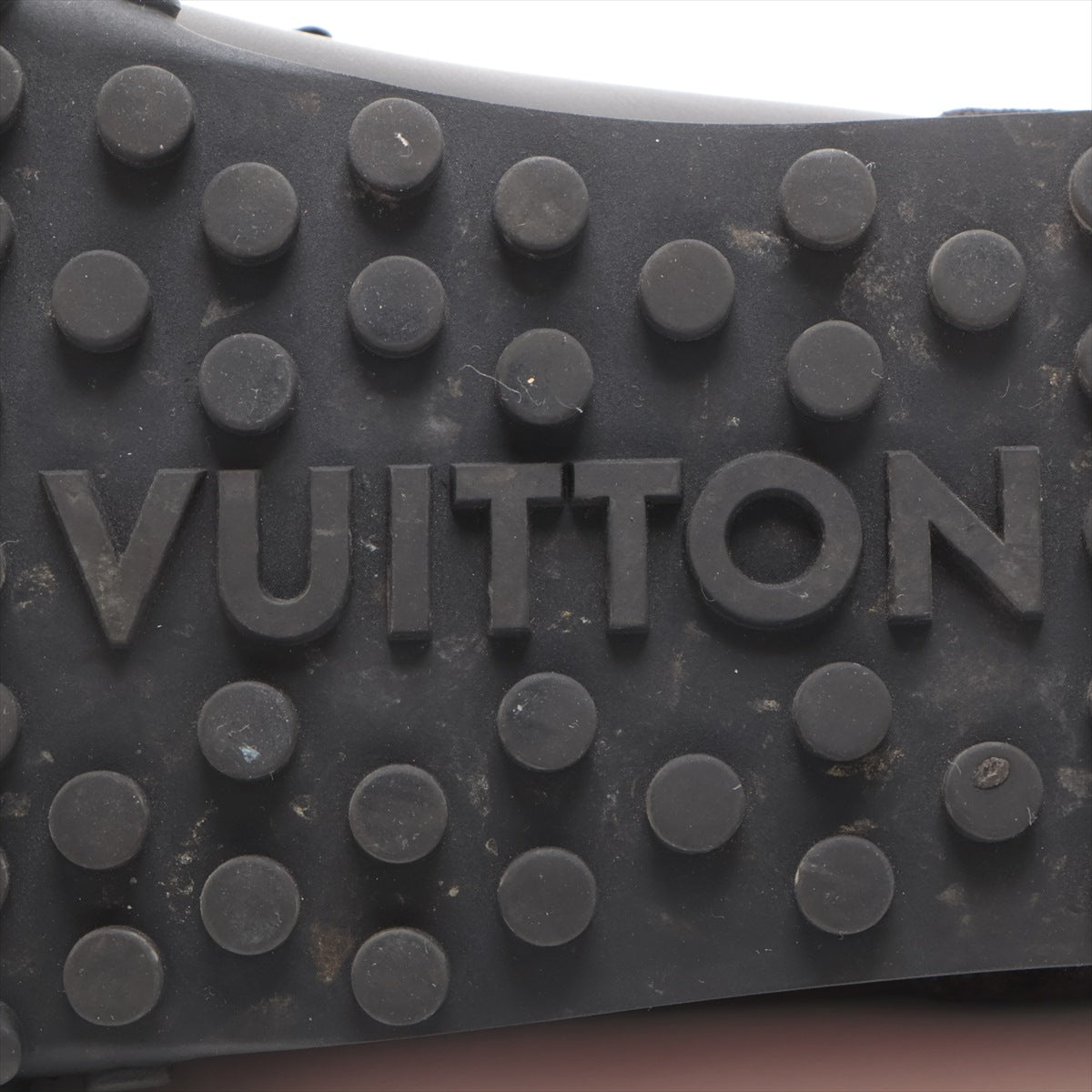 Louis Vuitton LV Racing Line 21 Year PVC  Leather Driving Shoes 7 1/2 Men Black ND0231 Monogram LV Logo