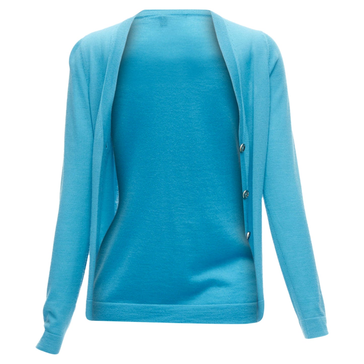 Gucci cashmere silver button long sleeve cardigan sweater
