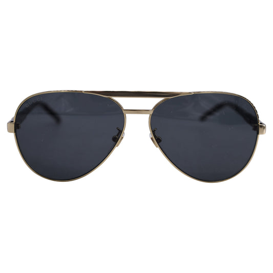 Gucci Aviator Sunglasses in Gold Metal