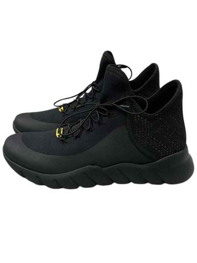 Luxury Fendi Mesh Low Top Sneakers Black