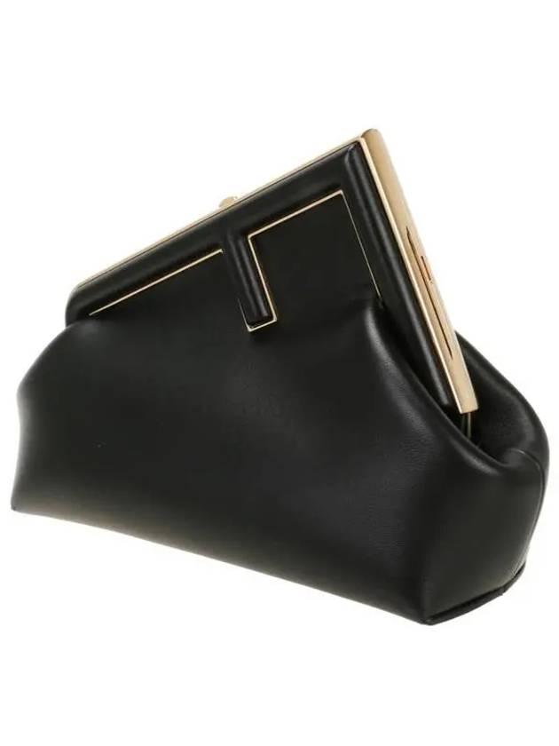 Luxury Fendi First Small Leather Shoulder Bag Black