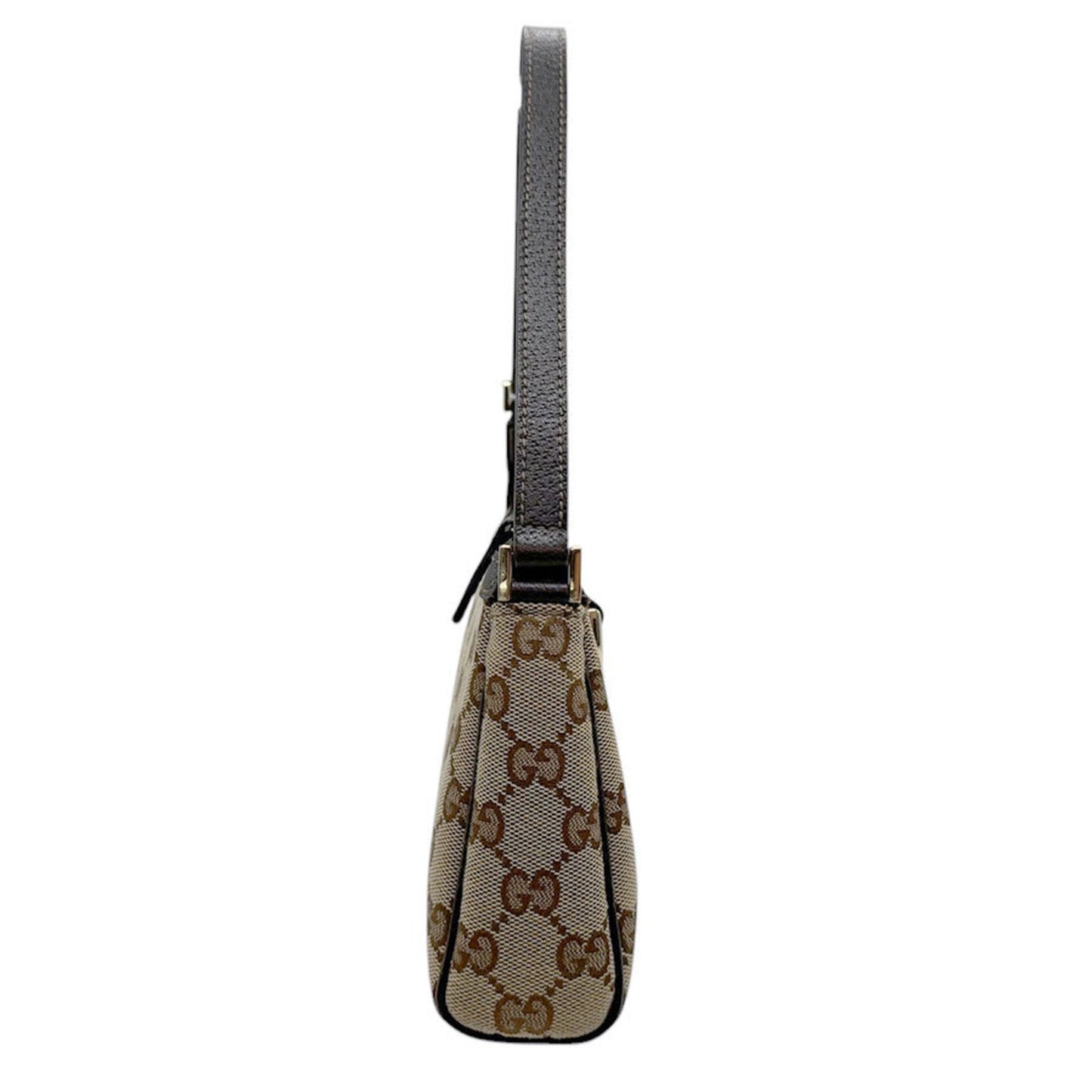 Gucci  Gg Canvas Leather Handbag