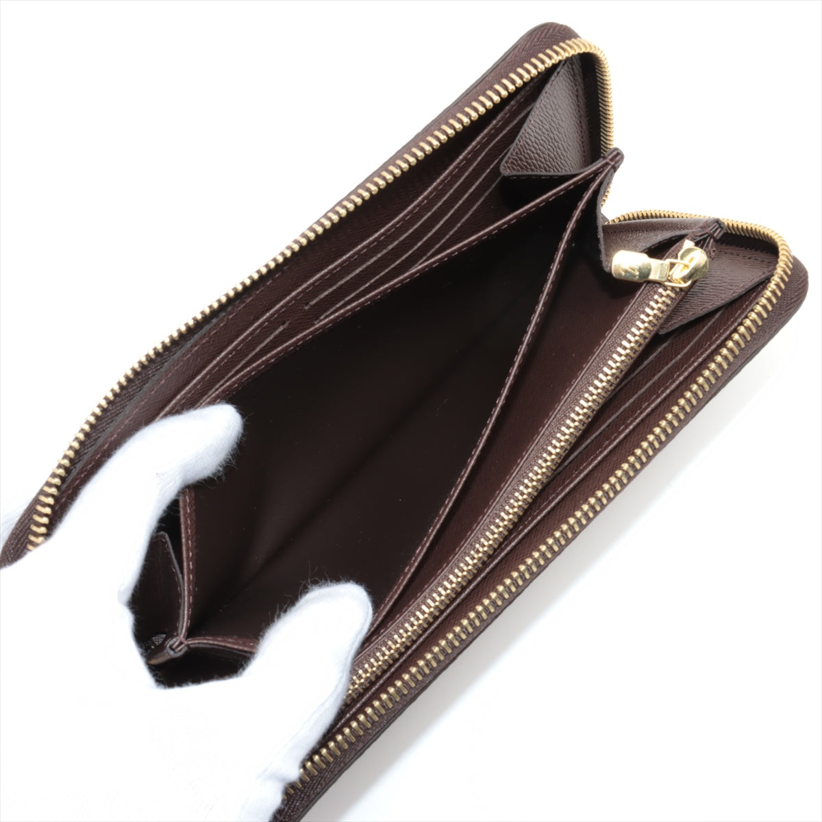 Louis Vuitton Damier Zippy Wallet N41661 Brown Round Zippe Wallet
