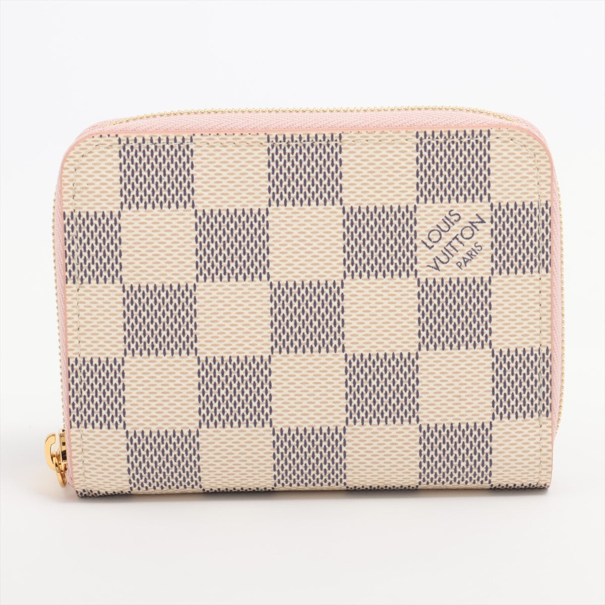 Louis Vuitton Damier Azur Zippyr Coin Pass N60229 Rose Barreline Coin Case  Reaction