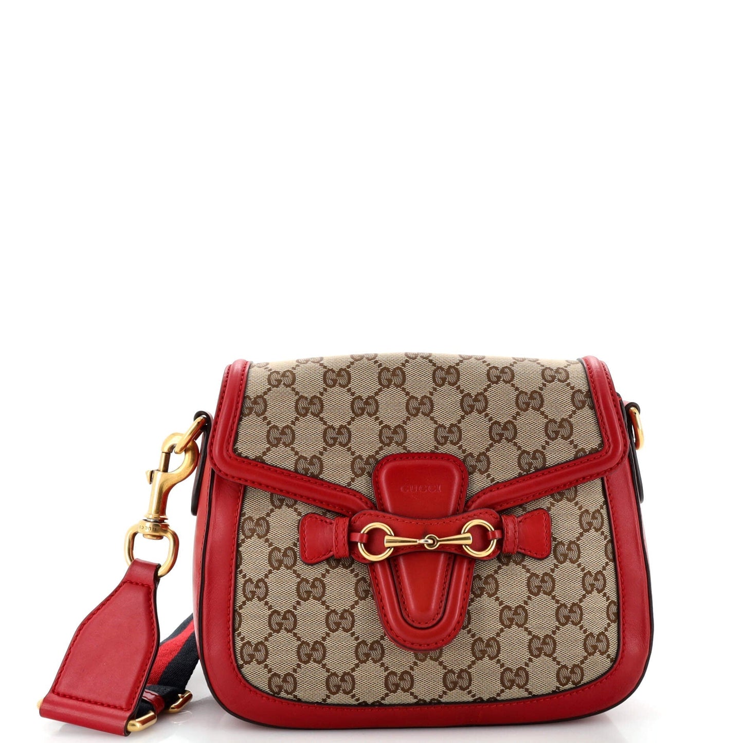 Luxury Gucci Trending 2025 Lady Web Shoulder Bag GG Canvas Medium