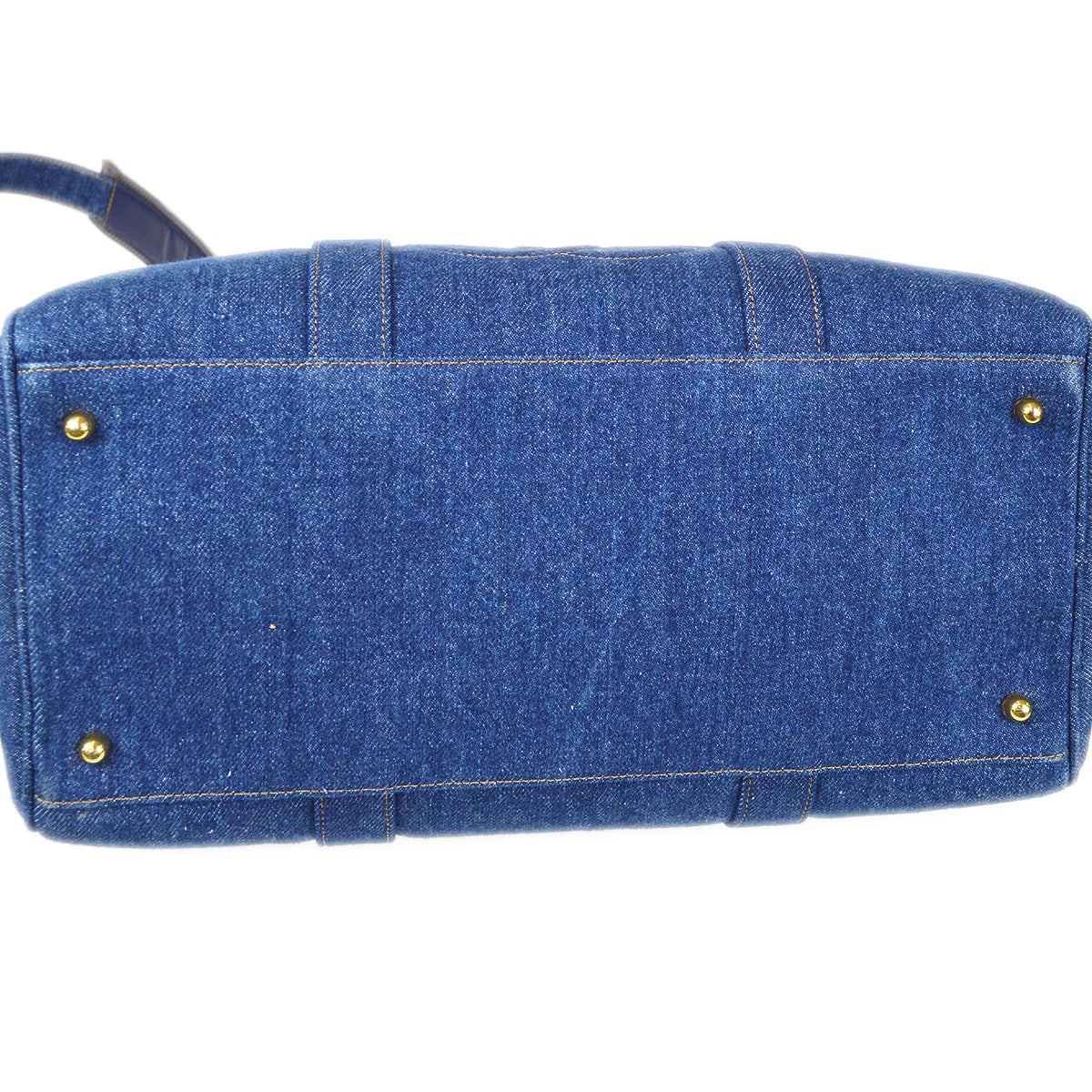 Luxury Chanel * Indigo Denim 2way Shoulder Duffle Travel Handbag