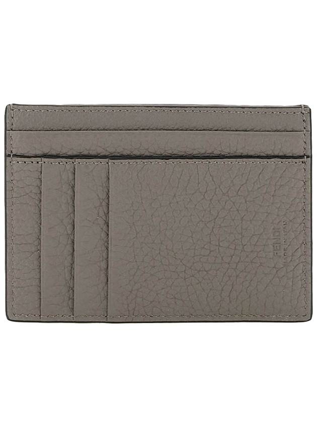Luxury Fendi FF Baguette Zipper Card Wallet Grey