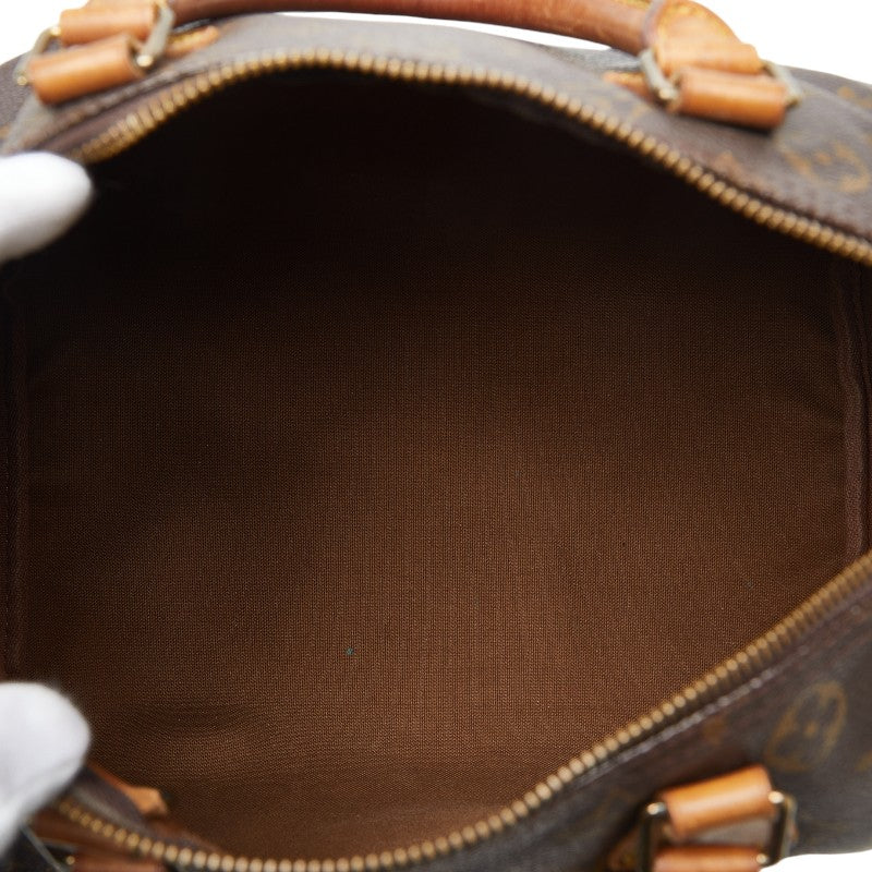 Louis Vuitton Monogram Speedyy 30 Handbag Mini Boston Bag M41526 Brown PVC Leather  Louis Vuitton