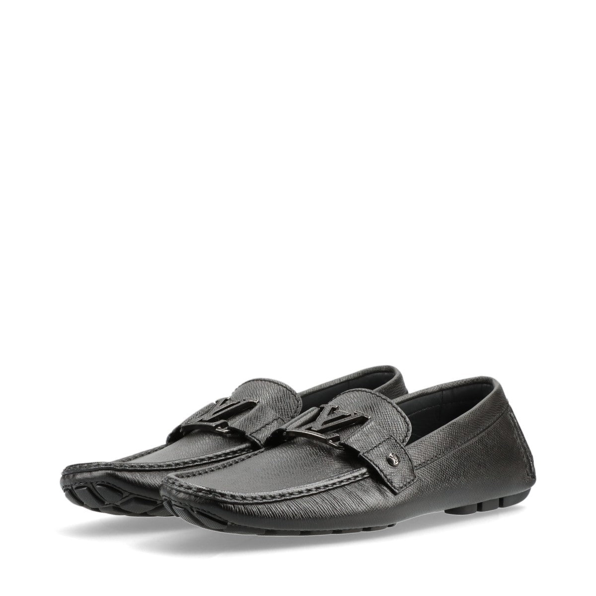Louis Vuitton Monte Carlo Line 16 Years Leather Driving Shoes 7.5 Men Black FA0186 LV Logo