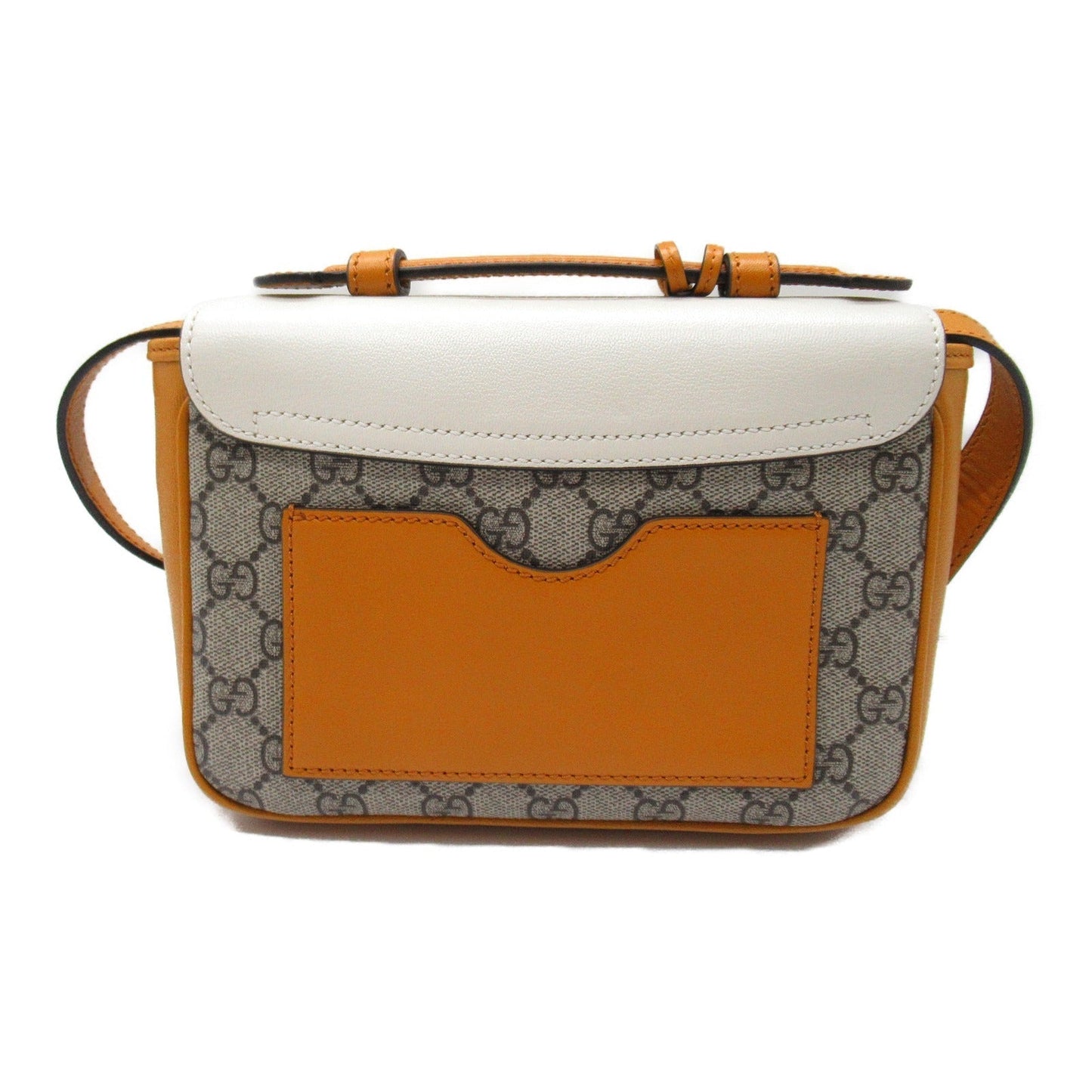 Luxury Gucci Trending 2025 GG Supreme Front Pocket Padlock Bag Canvas Shoulder Bag