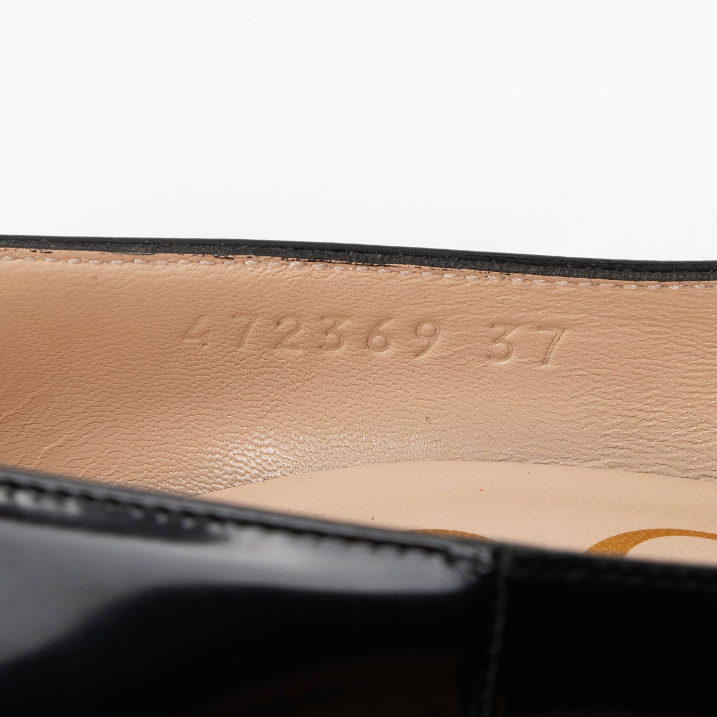 Gucci Polished Leather Removable Faux Pearl Bow Pumps