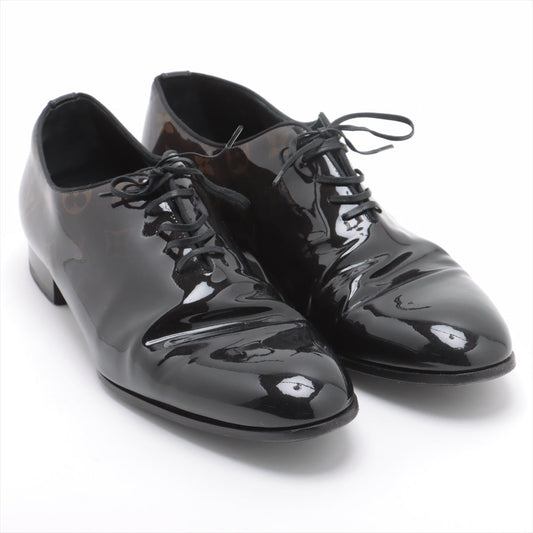 Louis Vuitton LV Vandom Line 18 Years Patentless Dress Shoes 6 1/2 Men Black Brown DI0198 Monogram