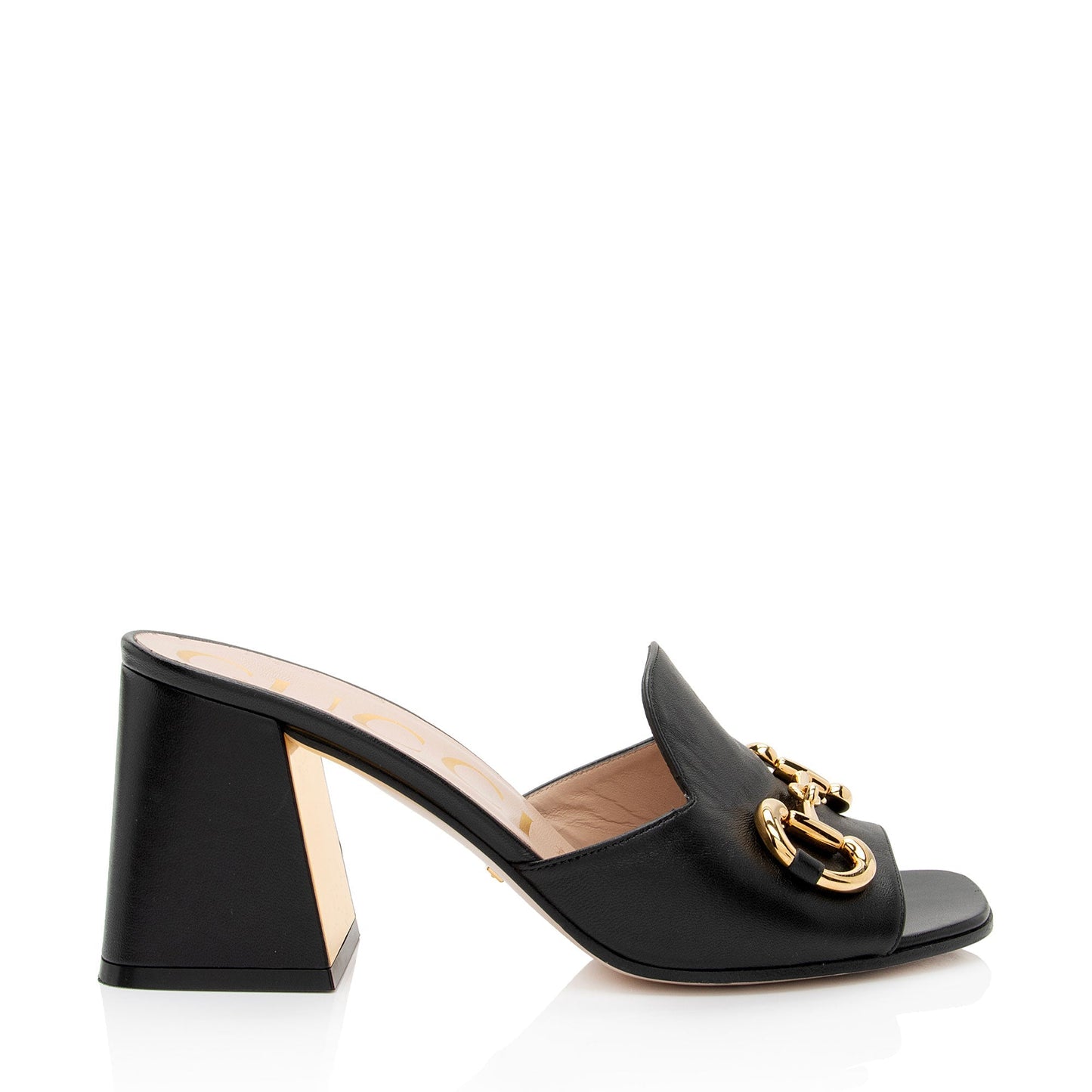 Gucci Leather Horsebit Slide Sandals
