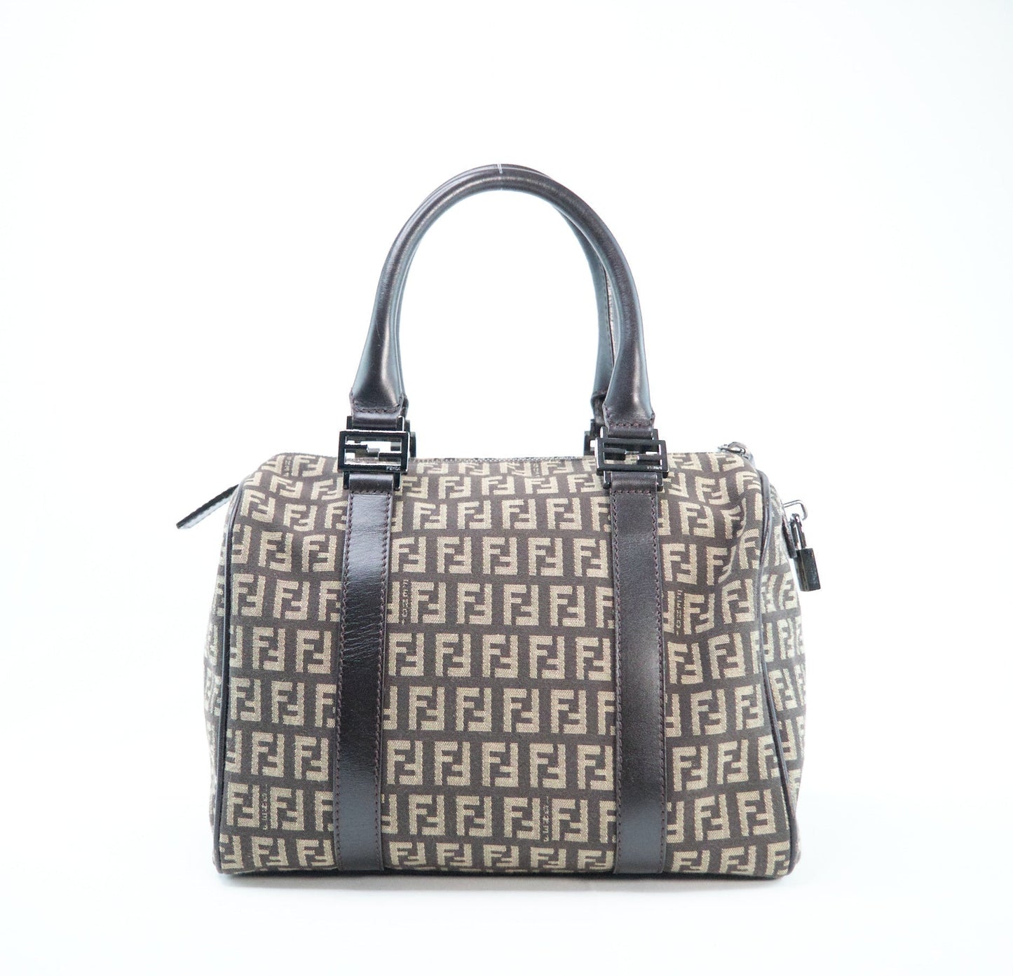 Luxury FendiZucchino Canvas Boston Bag - '10s