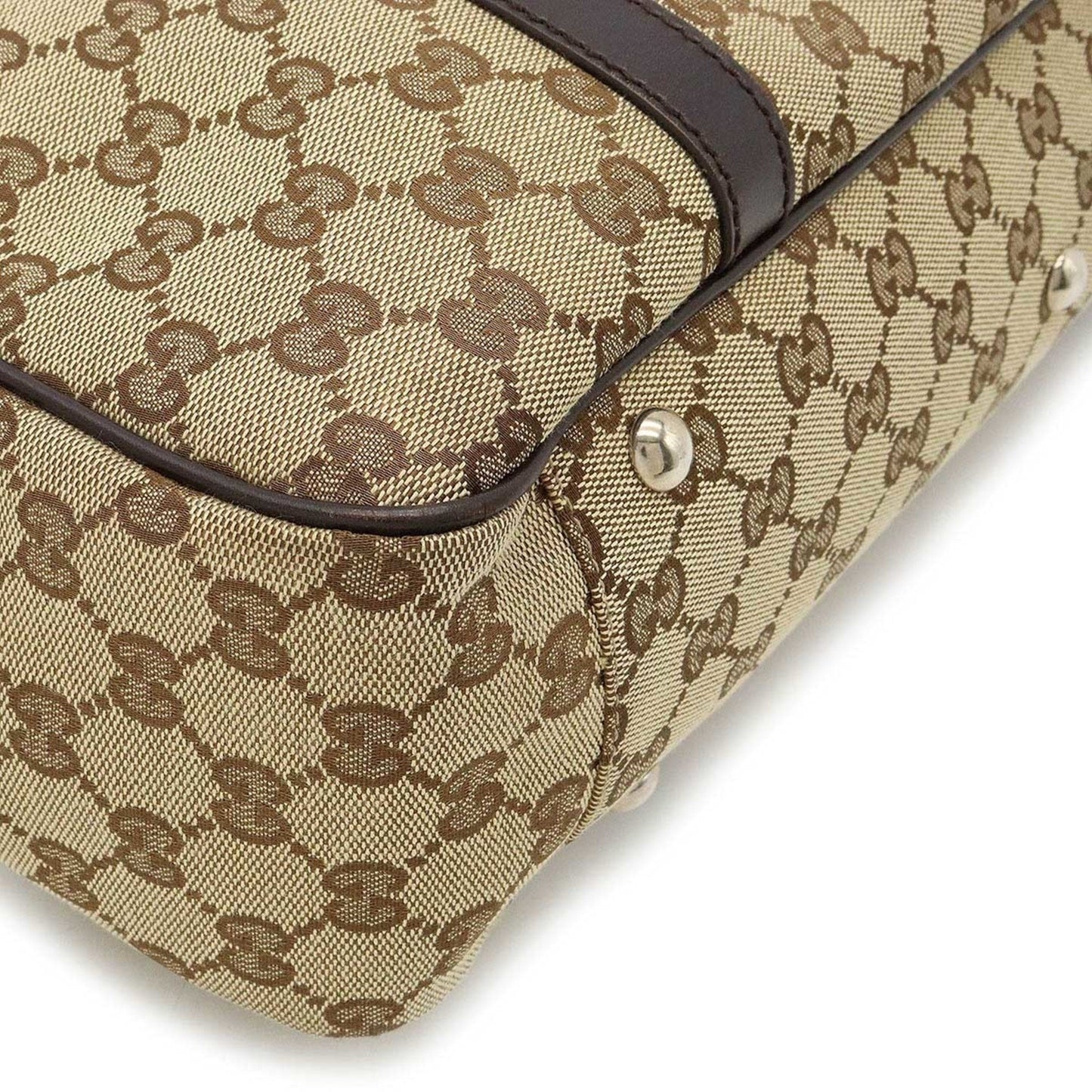 Gucci Gg Canvas  Leather Tote Bag ()
