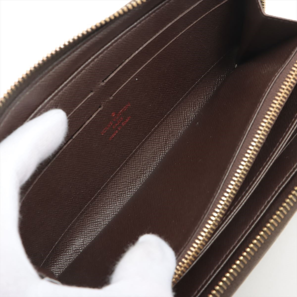 Louis Vuitton Damier Zippy Wallet N60015 Brown Round Zippe Wallet