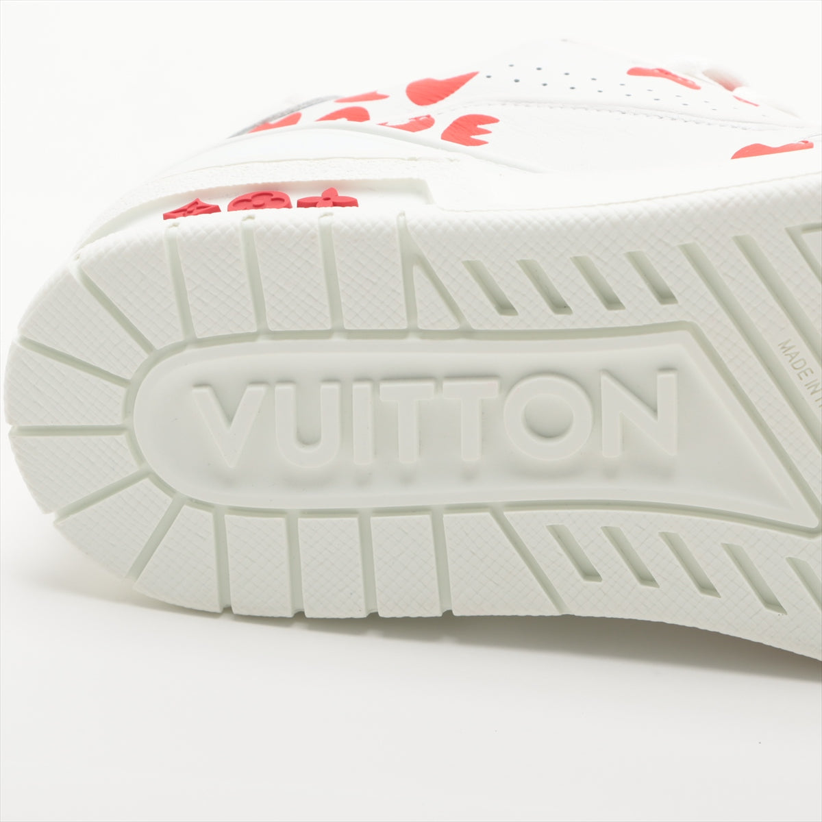 Louis Vuitton  NIGO LV Trainer Line 21 years Leather × Fabric Snickers 4 Unisex Red × White FD0291 LV Logo