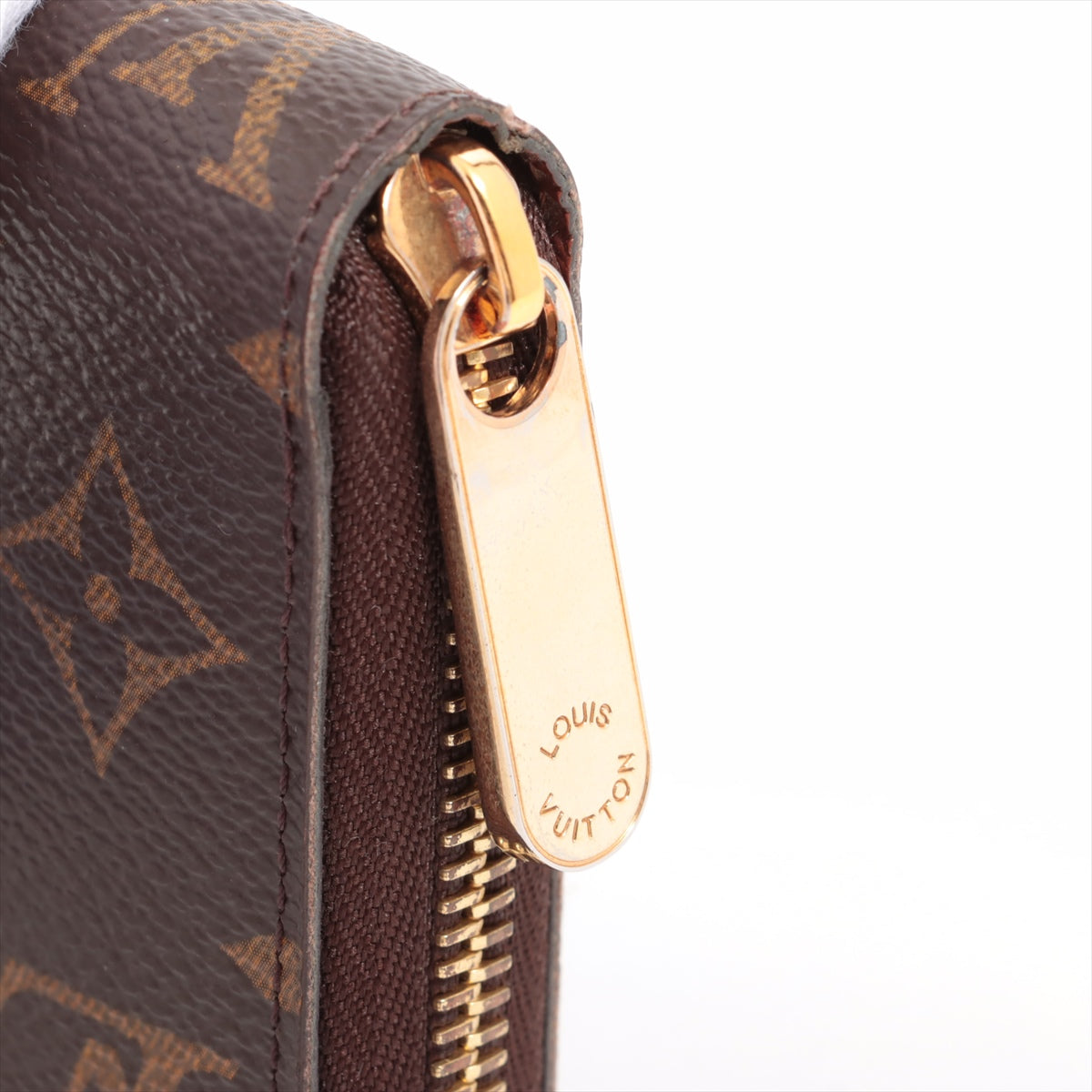 Louis Vuitton Monogram  Wallet M60017 Brown Round Zip Wallet