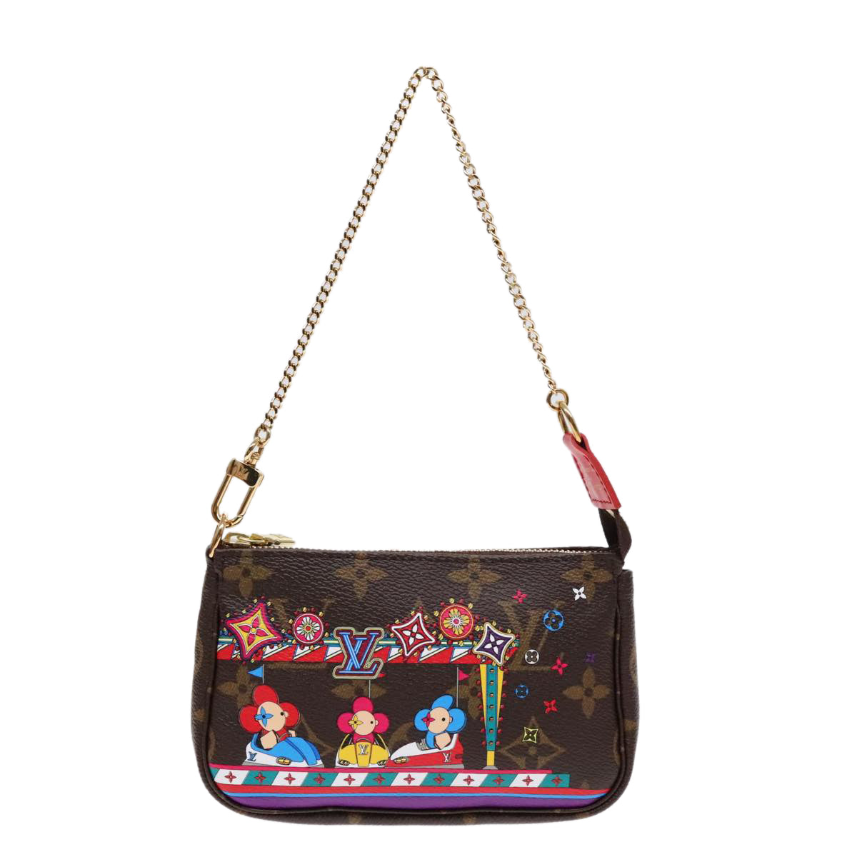 Louis Vuitton Mini Pochette Accessoires  Canvas Clutch Bag ()
