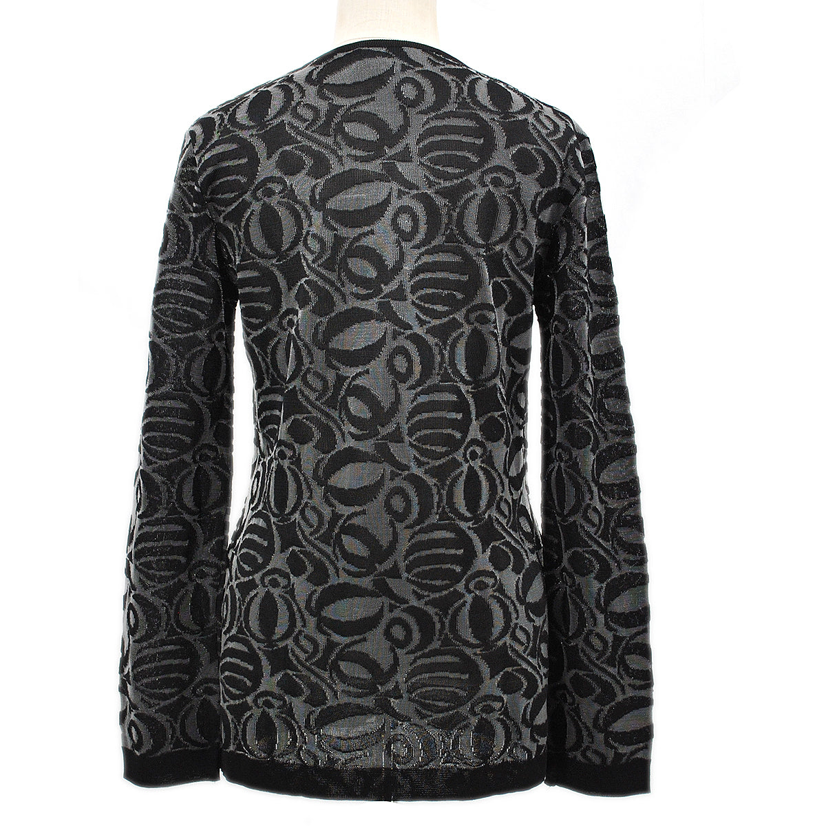 Luxury Chanel 1998 Spring abstract-pattern long-sleeve rayon top #38