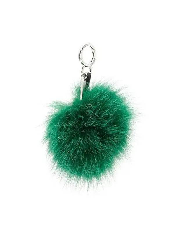 Luxury Fendi Monster Pom Pom Fur Charm Green