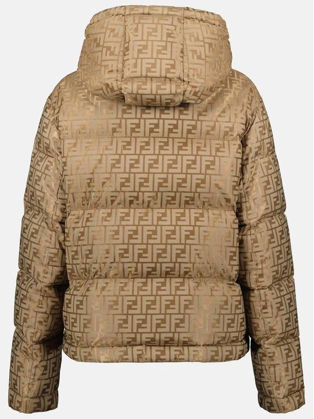 Luxury Fendi Monogram Technical Fabric Down Padding Brown