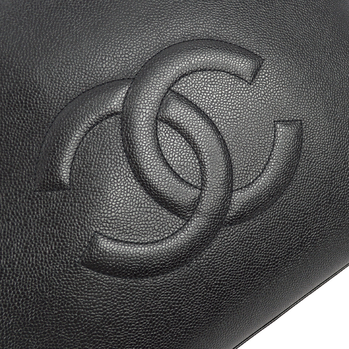 Luxury Chanel 1994-1996 Black Caviar Timeless Zipper Top Tote 41