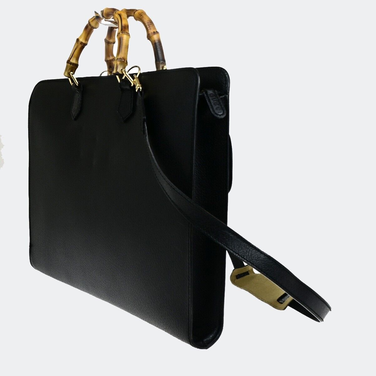 Luxury Gucci Trending 2025 Bamboo  Leather Briefcase Bag