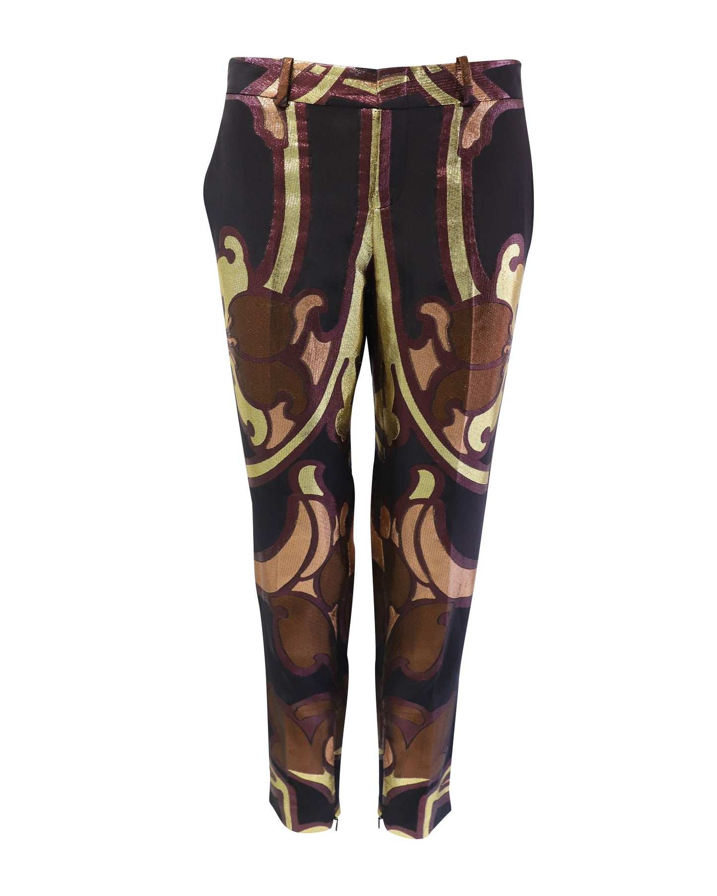 Luxury Gucci Trending 2025 Art Nouveau Disco Trousers in Multicolor Jacquard Silk