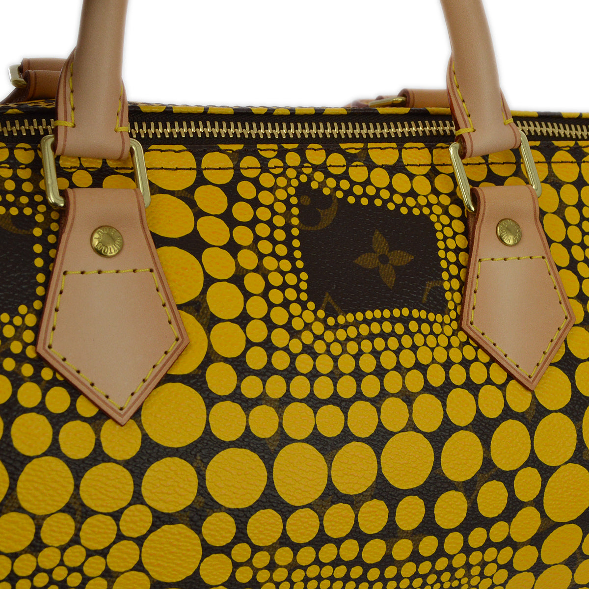 Louis Vuitton 2012 Yellow Pumpkin Dot Speedy 30 Handbag M40692