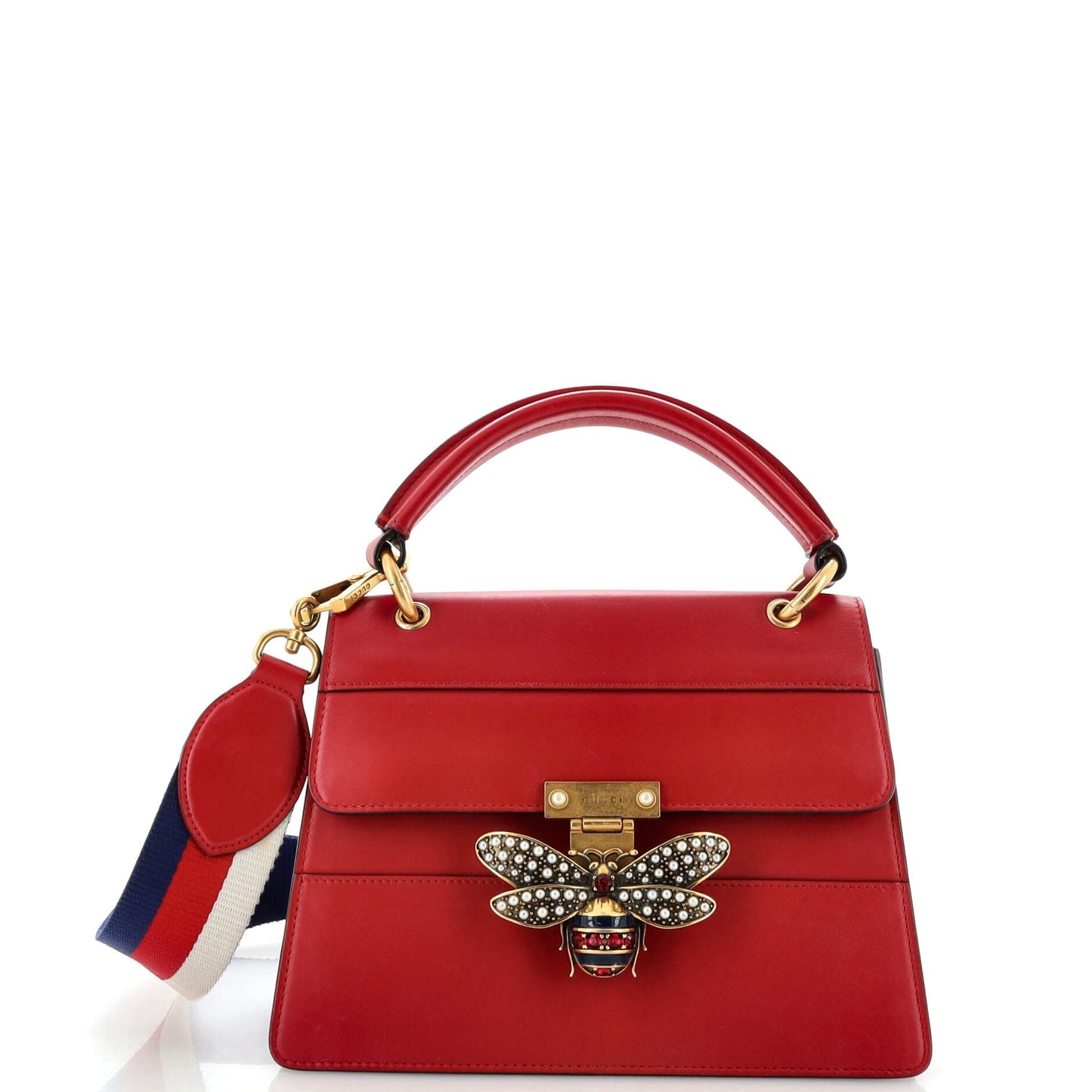 Luxury Gucci Trending 2025 Queen Margaret Top Handle Bag Leather Small