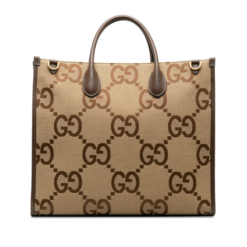 Luxury Gucci Trending 2025 Jumbo GG Canvas Leather 2WAY Shoulder Tote Bag 678839