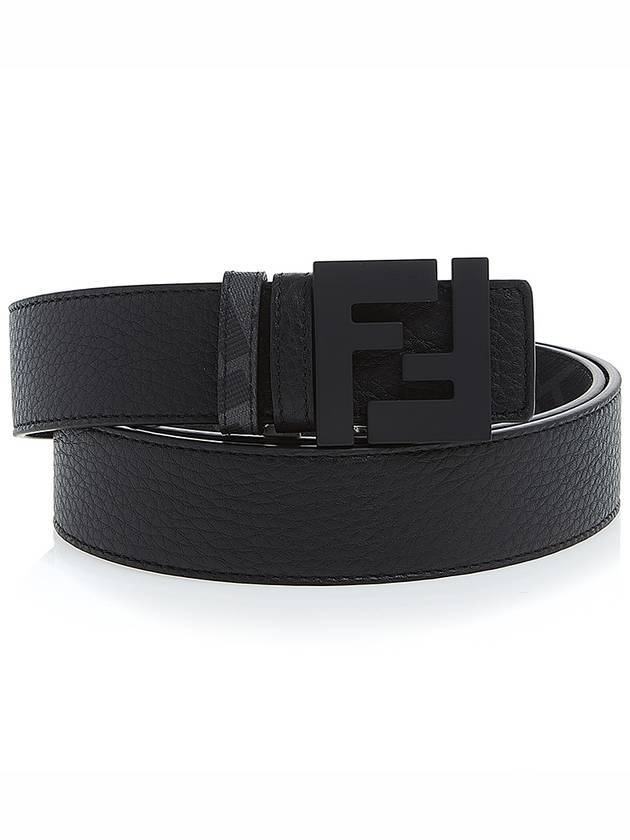 Luxury Fendi Men's Logo Double Sided Casual Leather Belt Black