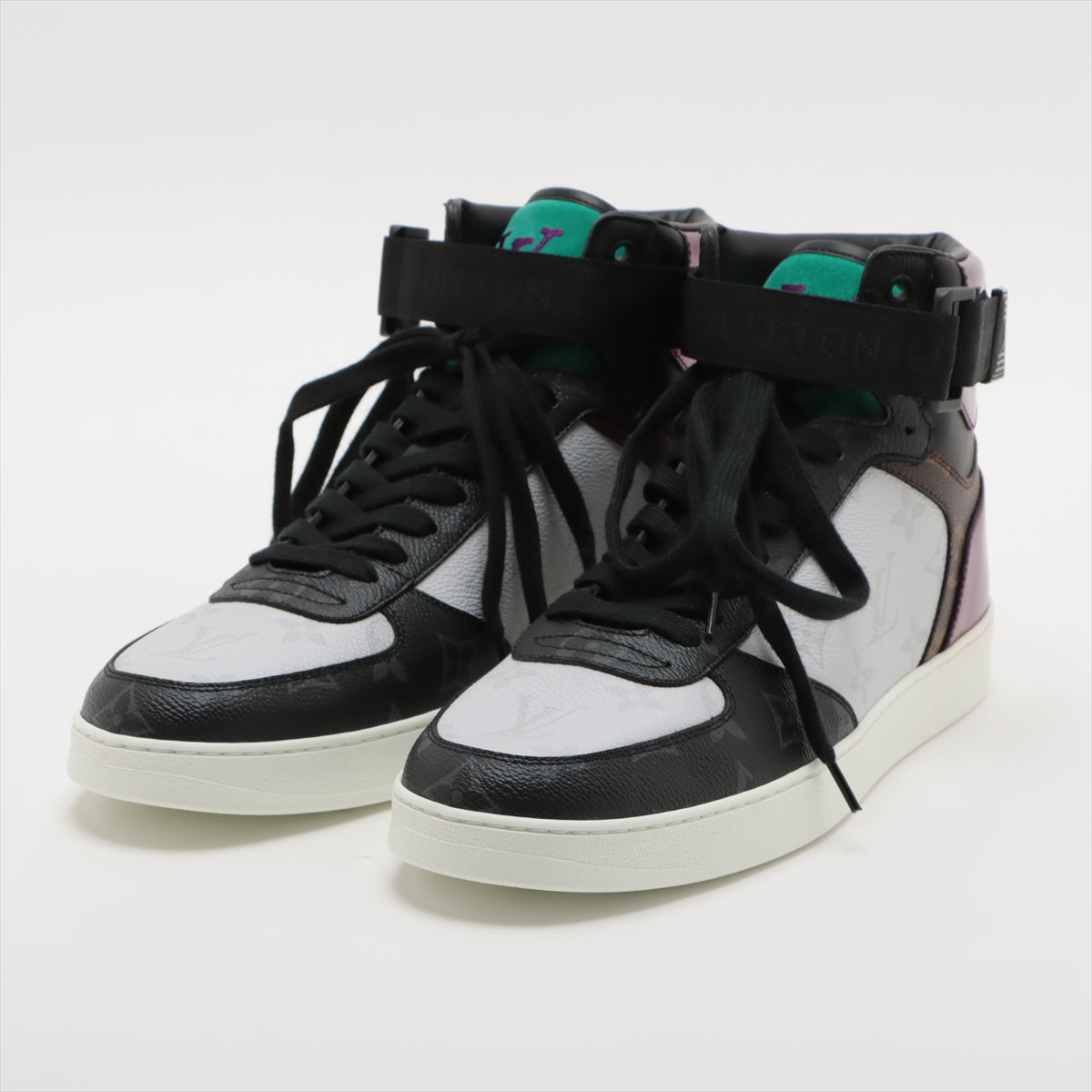 Louis Vuitton Rivoli Line 18 Years Leather  Patent Hi-Cut Sneaker 6.5 Men Multicolor MS0198 Monogram Box  Bag