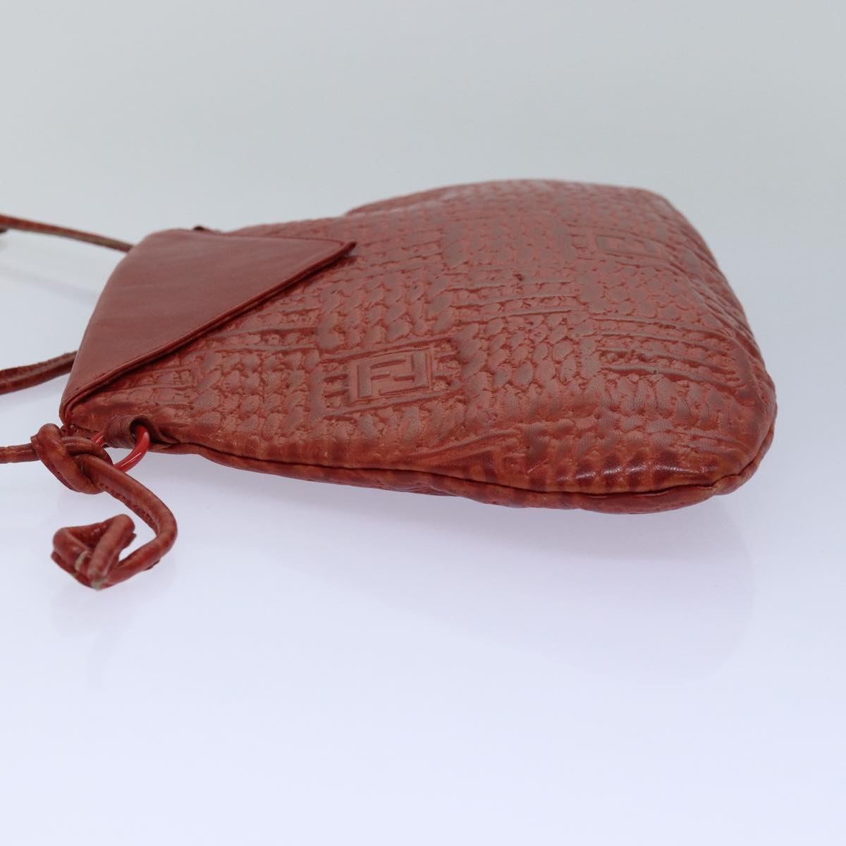 Luxury Fendi Shoulder Bag Leather Red80075