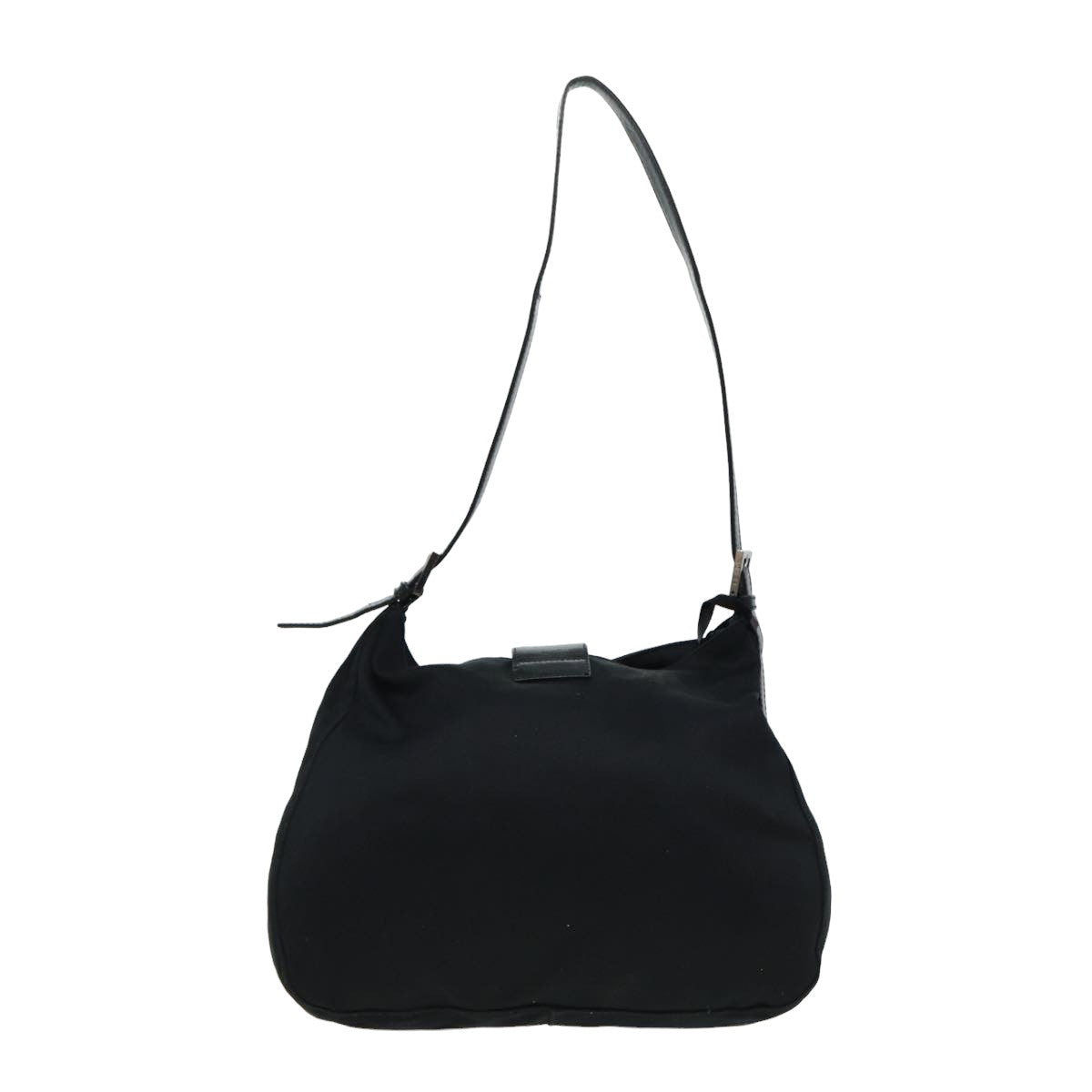 Luxury Fendi Mamma Baguette Shoulder Bag Nylon Black80088