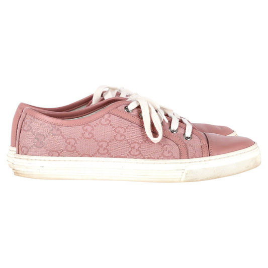 Luxury Gucci Trending 2025 GG Monogram Low Top Sneakers in Pink Leather