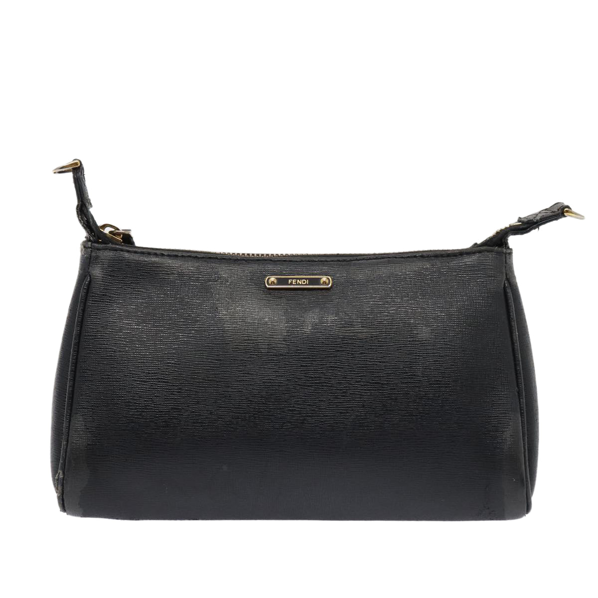 Luxury Fendi Shoulder Bag Leather Navy80189
