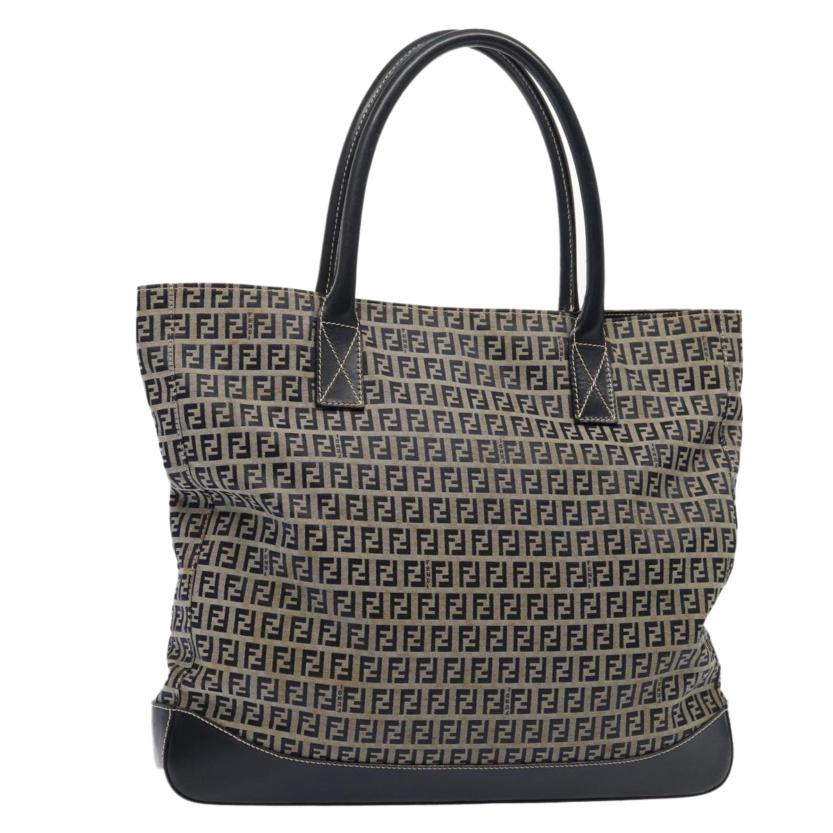 Luxury Fendi Zucchino Canvas Tote Bag Navy80245