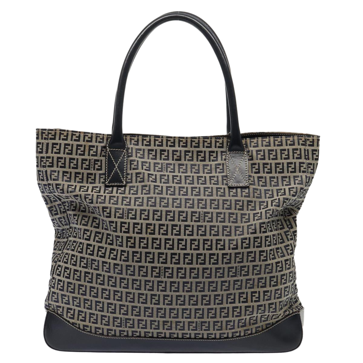 Luxury Fendi Zucchino Canvas Tote Bag Navy80245
