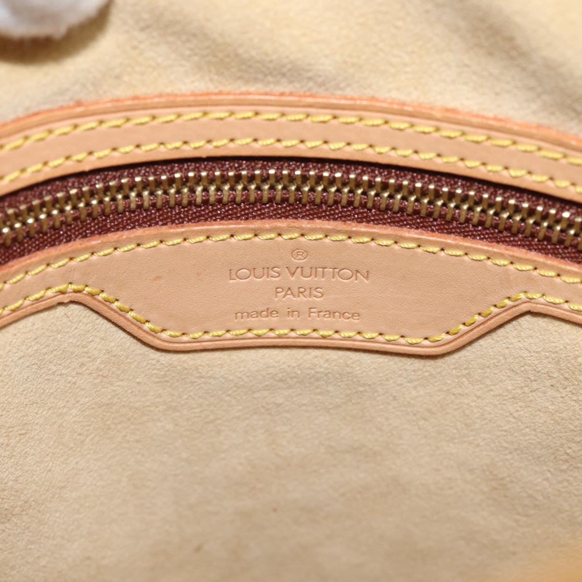 LOUIS VUITTON Nomad leather Bucket PM Shoulder Bag Beige M85001 LV 80351